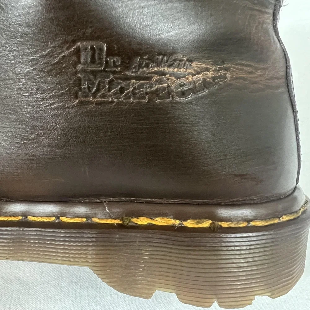 Vintage Dr. Martens Boots Mens Size 6 Brown Leather Chukka Made England 8057